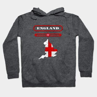 ENGLAND, UNITED KINGDOM, MAP OF ENGLAND. SAMER BRASIL Hoodie